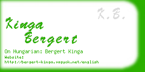 kinga bergert business card